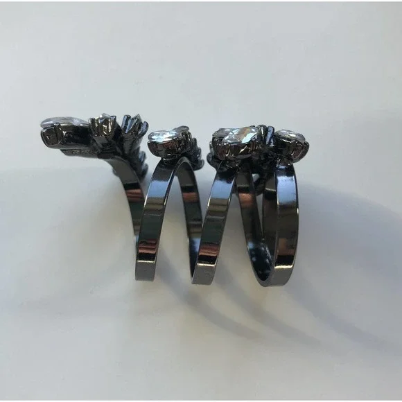 NIB NEW Erickson Beamon Ring Wrap Rhinestone Ring Size 7 - Picture 9 of 10